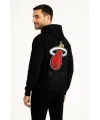 Üç İplik Kapüşonlu Ön Ve Arka Baskılı SweatShirt Hoodie - Siyah