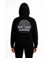 Üç İplik Kapüşonlu Ön Ve Arka Baskılı SweatShirt Hoodie - Siyah