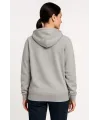 Üç İplik Kapüşonlu Tam Fermuarlı Kanguru Çepli SweatShirt Hoodie - Gri
