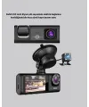 Üç Kameralı Araç Dvr Full Hd Gece Görüşlü Ve 2 İnç Ips Ekranlı
