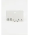 Üçgen Detaylı Altılı Küpe - Kp00646