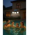 Üçlü Solar Led Projektör – Beyaz Işık – Sensörlü Dış Mekân Aydınlatma