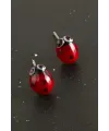 Uğur Böceği Cam Küpe