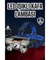 Ultra Güçlü Led Işık Şarjlı Kafa Lambası Balıkçı Lambası Kafa Feneri