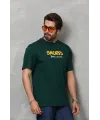 Unisex Basic Bisiklet Yaka Oversize T-Shirt - Yeşil