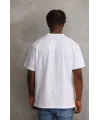 Unisex Baskılı Oversize T-Shirt - Beyaz