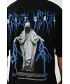 Unisex Baskılı Oversize T-Shirt - Siyah