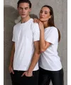 Unisex Kısa Kollu Bisiklet Yaka Basic Viskon Bluz
