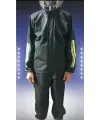 Unisex Tam Kalıp Motorcu Kurye Su Gecirmez Yağmurluk Takım - Siyah