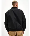 Unisex Uzun Kol Baskılı Bomber Ceket - Siyah