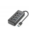 Usb 3.0 Hub Anahtarlı 4 Port 5 Gbps - Siyah HDX7048