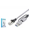 Usb 3.0 & Type-C Gigabit Ethernet Adaptör - Gri HDX7876
