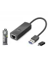 Usb 3.1 Usb Type-c Gen1 Ethernet Adaptör Gigabit Siyah LAN03
