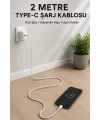 USB-A to Type-C 2 Metre Hızlı Şarj Kablosu