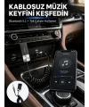 Usb Aux Bluetooth Adaptörü Kablosuz Ses Aktarım Cihazı