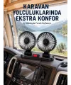 Usb Bağlantılı Çift Başlıklı Araç İçi Soğutma Vantilatörü