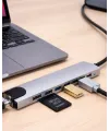 Usb C Çoklu Port Adaptör Hdmı Usb Ethernet Sd Kart Hub