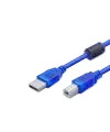 USB Printer Kablosu 5 m - Şeffaf Mavi HDX7544