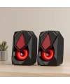USB RGB 2.0 1+1 Multimedya Hoparlör Seti Siyah 5W