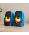 USB RGB Işıklı 1+1 6W Multimedya Hoparlör Seti
