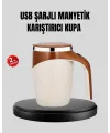 Usb Şarjlı Manyetik Karıştırıcı Kupa Otomatik Karıştırma Paslanmaz Çelik