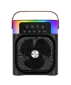 Usb Şarjlı Masaüstü Sprey Fan Taşınabilir Serinletici Rgb Işıklı Mini Klima