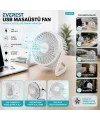 Usb Şarjlı - Pvc Gövde 14.5x14.1cm Masa Üstü Fan - Vantilatör Efn-505