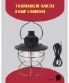 Usb Şarjlı Retro Led Kamp Feneri – 4 Işık Modu, Su Geçirmez, Taşınabilir