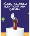 Usb Şarjlı Rüzgar Geçirmez Elektrikli Çakmak El Fenerli
