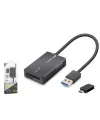 Usb Type-c 3.2 Gen1 All İn One Kart Okuyucu Cf Sd Microsd Ms 5 Gbps Siyah C313