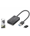 Usb Type-c 3.2 Gen1 All İn One Kart Okuyucu Cf Sd Microsd Ms 5 Gbps Siyah C313