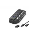 Usb Type-c 3.2 Gen1 Anahtarlı Hub 7 Port 5 Gbps Siyah U332
