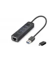 Usb Type-c 3.2 Gen1 Hub Ethernet Gigabit 4 Port Siyah RJ4503