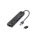 Usb Type-c 3.2 Gen1 Hub Gigabit Lan 4 Port 5 Gbps Siyah HDX7897