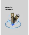 Usb Type-c Girişli Şarjlı Aa Lityum Pil | 1.5v Sabit Çıkış | 3200mwh (2li Paket)