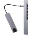 Usb Type-c Hub Dönüştürücü Çevirici Çoklayıcı Macbook Çevirici 8 Portlu