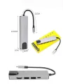 Usb Type-c Hub Dönüştürücü Çevirici Çoklayıcı Macbook Çevirici 8 Portlu