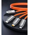 Usb Type-c, Lightning Ve Micro Usb Uyumlu 3ü 1 Arada Hızlı Şarj Kablosu