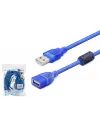 Usb Uzatma Kablosu 5 M - Şeffaf Mavi̇ HDX7536