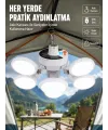Usb Ve Solar Şarjlı Katlanabilir 5 Taraflı Led Lamba