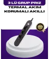 Usb Yuvalı Anahtarlı Üçlü Priz 2 Metre Kablolu