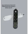 Usb Yuvalı Anahtarlı Üçlü Priz 2 Metre Kablolu