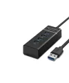 Usb3.0 Hub 3*Usb + Usb3.0 30Cm Siyah HDX7017