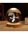 Usbli Tasarım Işıklı Cam Küre Şemsiyeli Çocuk