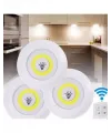 Uzaktan Kumandalı 3 Lü Spot Led Lamba Kablosuz Pilli Işıldak