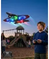 Uzaktan Kumandalı Led Işıklı Drone Uçak 360 Derece Dönüş Özellikli Oyuncak Drone