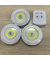 Uzaktan Kumandalı Yapışkanlı 3'lü Led Spot Lamba