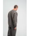Uzun Kol Bisiklet Yaka Basic SweatShirt - Füme