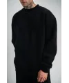 Uzun Kol Bisiklet Yaka Basic SweatShirt - Siyah