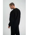 Uzun Kol Bisiklet Yaka Basic SweatShirt - Siyah